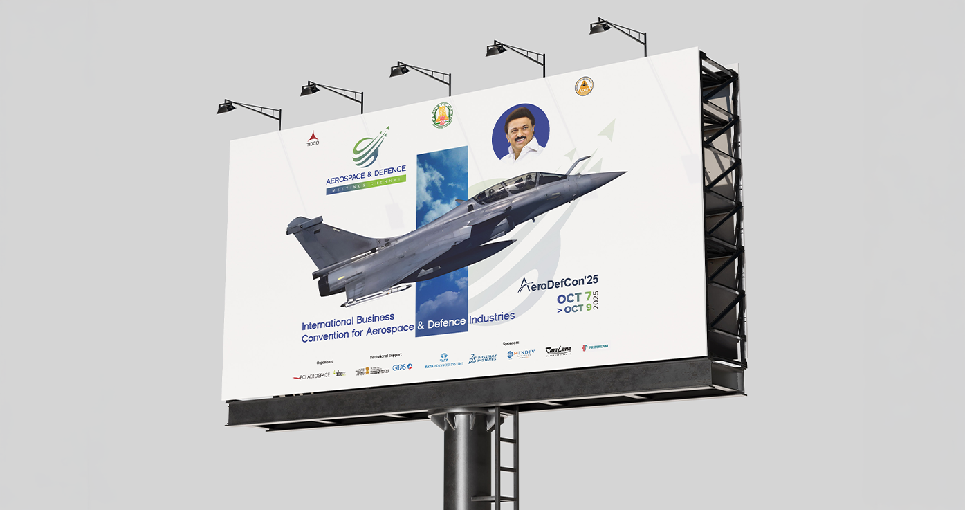Through strategic design thinking and meticulous execution, TheBrandChef successfully transformed AeroDefCon 25 into a visually impactful international convention, delivering a seamless branding experience that matched the prestige and significance of one of India’s most influential aerospace and defence business events.