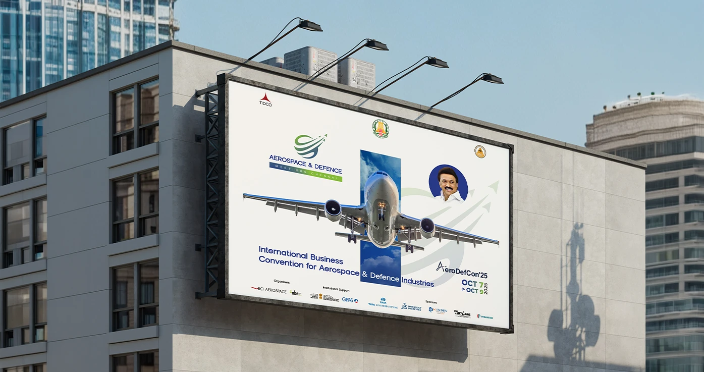 Through strategic design thinking and meticulous execution, TheBrandChef successfully transformed AeroDefCon 25 into a visually impactful international convention, delivering a seamless branding experience that matched the prestige and significance of one of India’s most influential aerospace and defence business events.