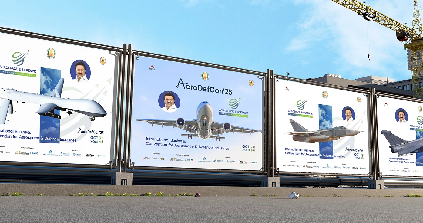 Through strategic design thinking and meticulous execution, TheBrandChef successfully transformed AeroDefCon 25 into a visually impactful international convention, delivering a seamless branding experience that matched the prestige and significance of one of India’s most influential aerospace and defence business events.