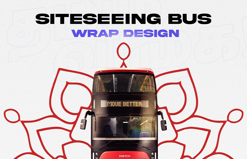 The bus wrap balances bold graphics, modern typography, and thoughtfully curated cultural elements, ensuring high visibility and strong visual impact while maintaining clarity across the vehicle’s unique double-decker form. Every design element was strategically placed to complement the vehicle’s architecture, resulting in a seamless and dynamic composition from every viewing angle.